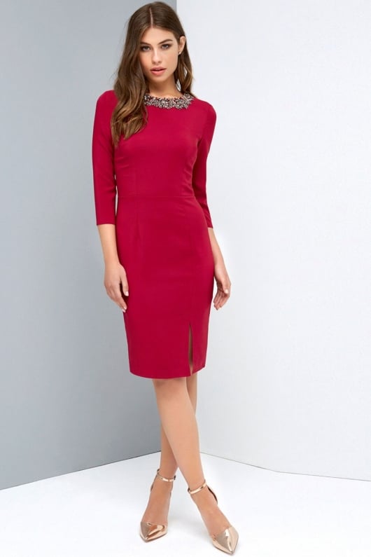 Little Mistress Cherry Dress with Embellishment