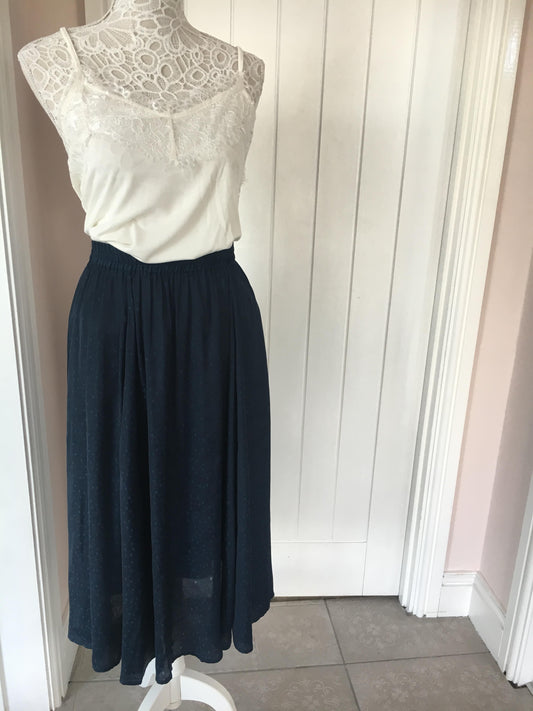 Ichi Navy Chilla Skirt