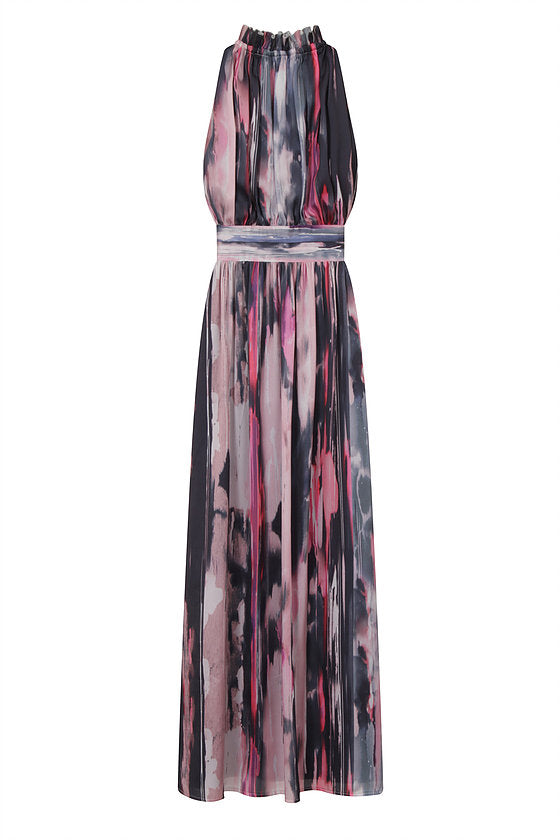 Little Mistress Watercolour Maxi Dress