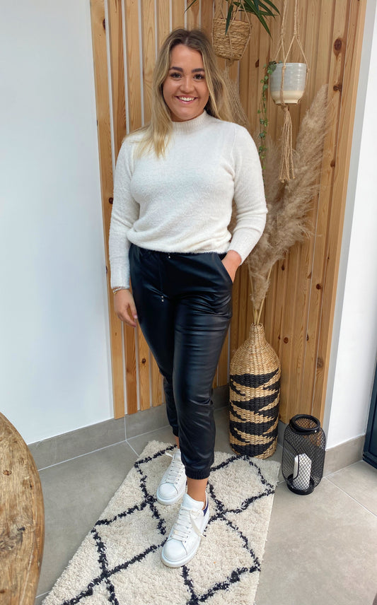 Jemma PU Leather Joggers