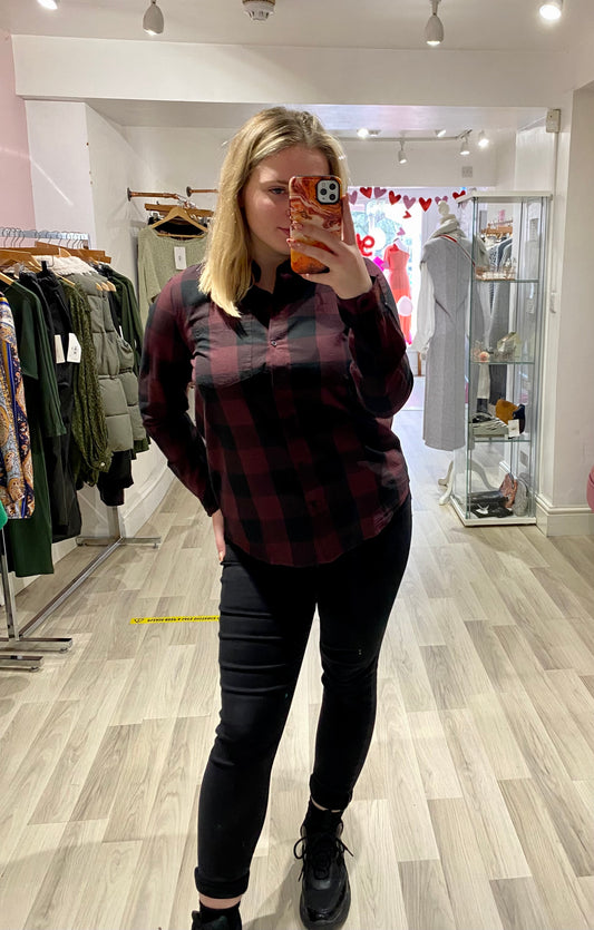 Ichi Purple Check Shirt