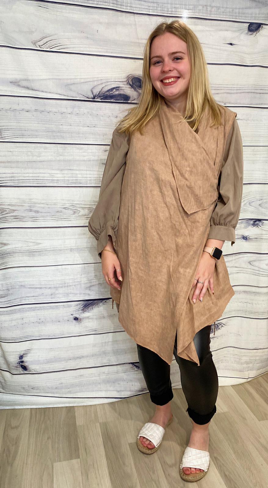 Laura Linen Wrap Jacket