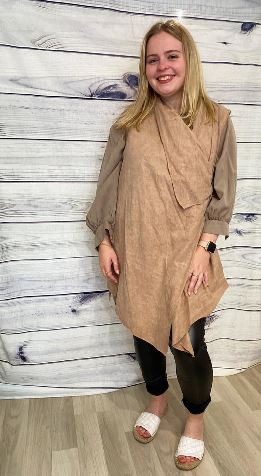 Laura Linen Wrap Jacket