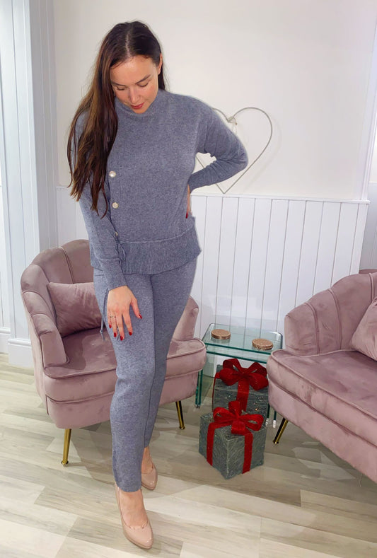 Sioned Button Jumper & Leggings Set