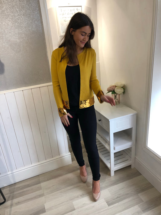Sofia Sequin Short Cardigan