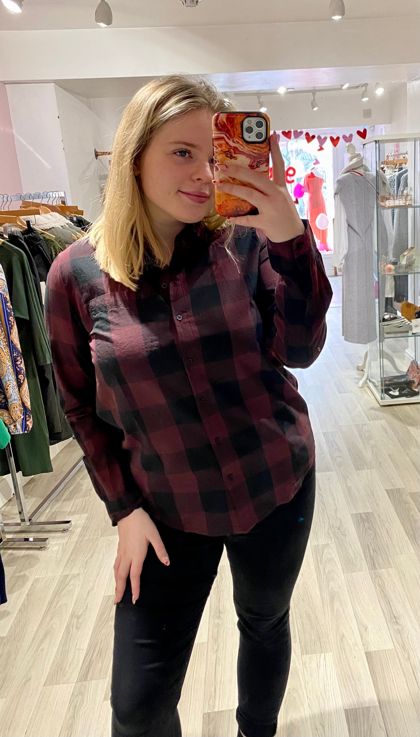 Ichi Purple Check Shirt