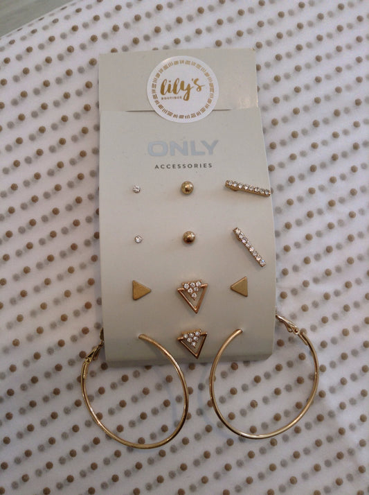 Only Earrings Set With Hoop