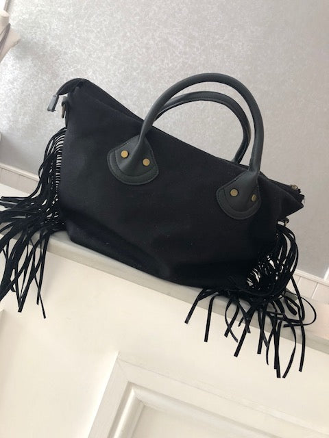 Only Black Tassle Bag