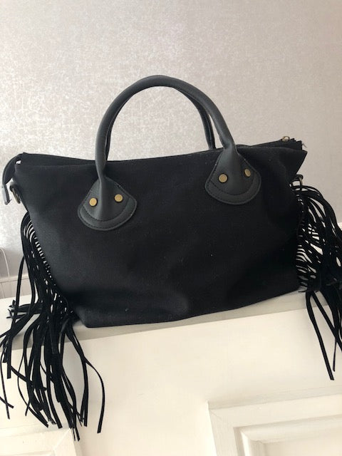 Only Black Tassle Bag