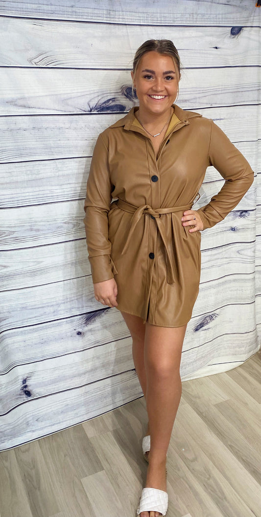 Ava PU Leather Dress