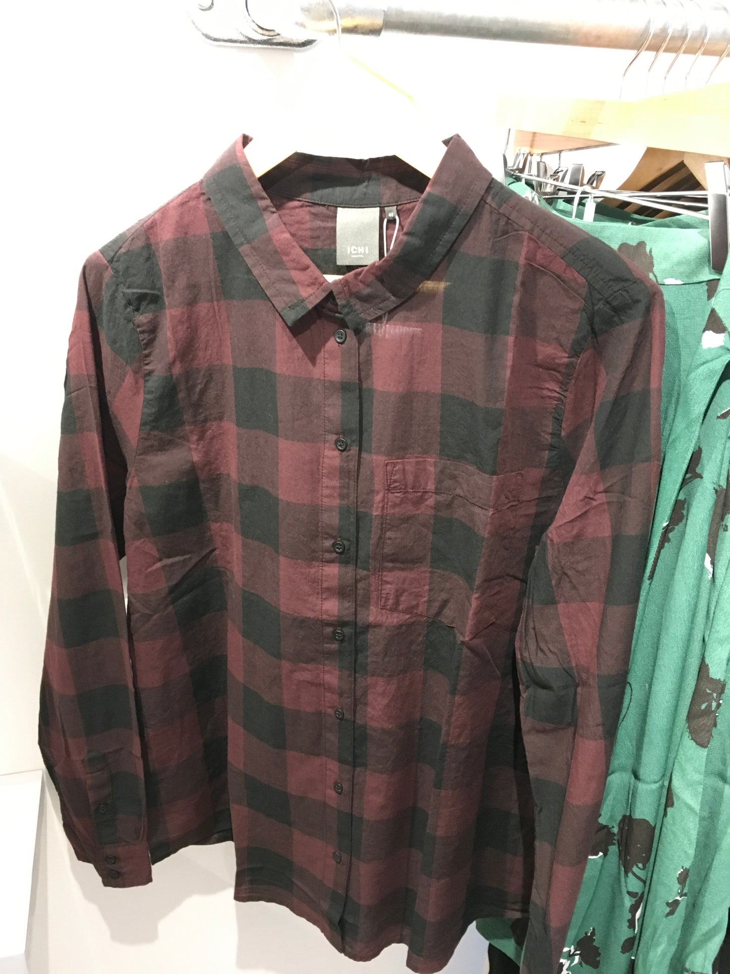 Ichi Purple Check Shirt